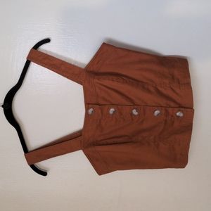 Banana Republic linen & cotton crop top